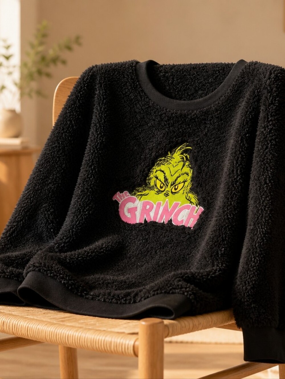 The Grinch Black Fleece Sweatshirt. Size Large #233